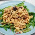 Pastasås med kalkonkött och bönpasta