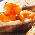 Saffransräkor på crostini