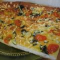 Foccacia med riven ost, timjan & körsbärstomater