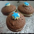 Choklad whoopie pies med vitchoklad smörkräm!