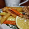 Fish and chips utan trycksvärta