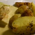 Kyckling i senapssås med gurka och bacon