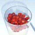 Mandel Panna cotta med smultron