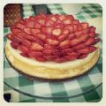 Cheesecake med browniebotten