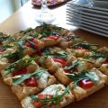 Smördegspajer med getost och paprika