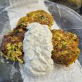 Frasiga halloumi och zuccinibiffar