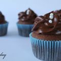 Chokladcupcakes med mintganache