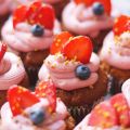 Veras veganska jordgubbs- & kokoscupcakes