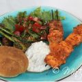 Grillad regnbåge i chilimarinad serverad med en[...]