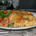 Lasagne med spenat, fetaost & soltorkade tomater