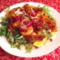Marockanska räkor med couscous