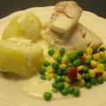 Kokt fisk med äggsås!!!