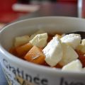 Tomat- och paprikasoppa med mozzarella