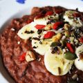 Chokladgröt med banan- och kokossmak
