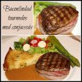 Baconlindad tournedos med conjacssås