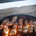 Grillspett med fläskfilé och bacon