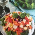Mozzarellasallad med paprikacrème