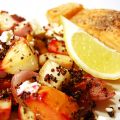 Ugnsrostad sötpotatis med lax & feta