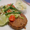 Bönbiffar med krämig avokadosallad