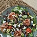 Magiskt god getostsallad med lufttorkad skinka