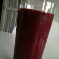 Smooothie hallon, blåbär och banan