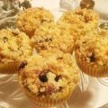 Glutenfria blåbärsmuffins med smultäcke