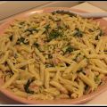 Pasta med kycklingbacon och spenat
