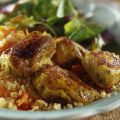 Falafel med vitlöksyoghurt och bulgur