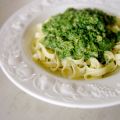 Pasta med spenatsås
