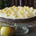 Lakritskladdkaka med cream cheese lemon frosting