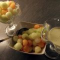 Limepannacotta med Melonsalsa
