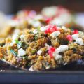 Ugnsbakade auberginehalvor med citronquinoa