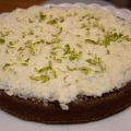 Kladdkaka med limetopping