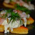 Toast med rom och räkor