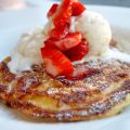 Glutenfria ricottapannkakor med jordgubbar