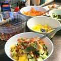 Bowl med stekt vit fisk