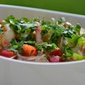 Thailändsk nudelsallad med räkor