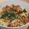 Kycklinpasta med soltorkade tomater