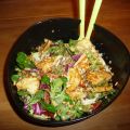Sallad med halloumi och kyckling