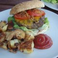 Hamburgertallrik med crushed potatoes
