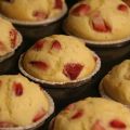 Jordgubbs- och vaniljmuffins