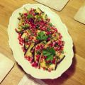 Auberginesallad med granatäpple