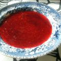 Rödgröd med flöde - Hallonkräm