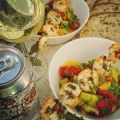 Grillad scampi med mango- och avokadochutney