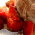 Jordgubbar med chokladmousse