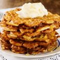 Våfflor med getostcrème och honung