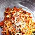 Glutenfri spagetthi med vegetarisk färs