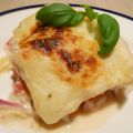 Snabb lasagne med ricotta, tomat och basilika