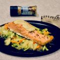 Asiatisk lax Wasabi Sesame med glasnudelsallad
