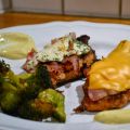 Ost & bacontoppad kycklingfile med friterade[...]